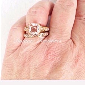 🧖🏻♀️1.5 Carat Pink & White AAA CZ Wedding Set